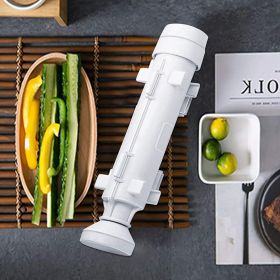 1pc Sushi Maker Set - Quick and Easy DIY Rice Mold Bazooka Roller Kit with Vegetable and Meat Rolling Tool - Perfect for Home Cooking and Enterta (Color: White)